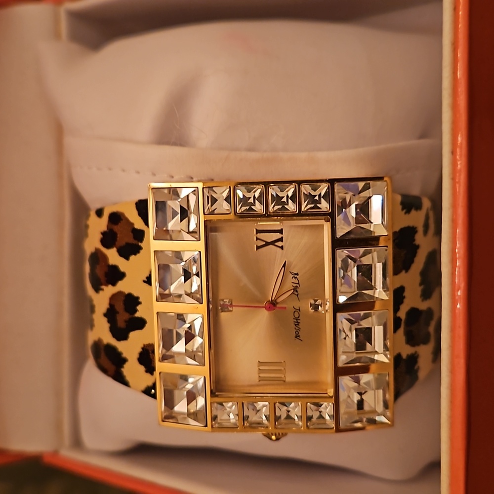 Betsy Johnson Brand New Watch with Leather Strap